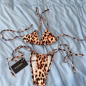 Pretty Little Thing Cheetah Print Bikini Set